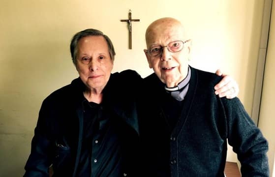 William Friedkin, director, junto al Padre Gabriele Amorth